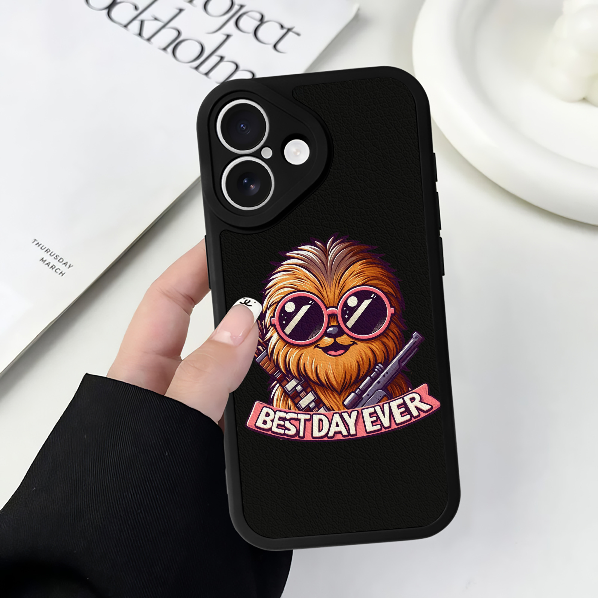 （画像用） スター・ウォーズ Star Wars 【iPhone 16シリーズ対応】シリコンスマホケース（レザー調） 材質：シリコン